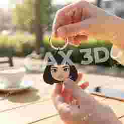 zoey keychain of huntrix-warrior kpop-demon hunters multicolor