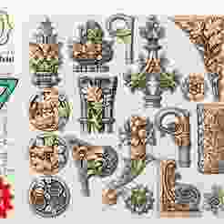 17 Gothic Romanesque 3D Models Bundle | CNC, Laser Engraving, 3D Printing | cathedral Church Architecture Decor | STL File Digital Download