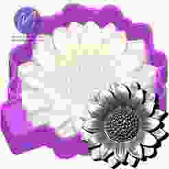 3D Sunflower Freshie STL Mold Housing