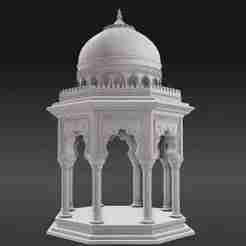Marble Pavilion – 3D Printable Mughal-Style Dome Architecture