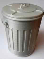 Desktop garbage can with movable lid