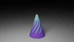 Spiral geçişli fidget - Koni