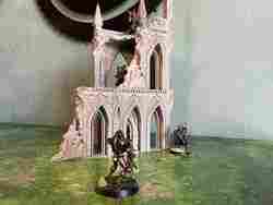 Savaş oyunu arazisi Grimdark Gotik Harabe Kulesi