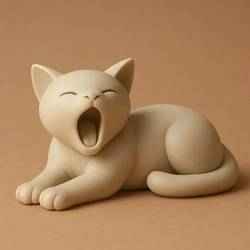 yawning kitty