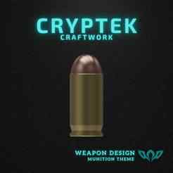 02. .45 ACP (Automatic Colt Pistol) - John Browning - American Icon: .45 ACP John Browning Ammo 3D Print File - Military Ammunition - Handgun Ammunition