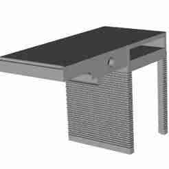 Art Deco Station Platform subway building with entrance right end 1/148 scale