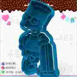 BART skater cookie cutter - SIMPSONS FAMILY COOKIE CUTTER