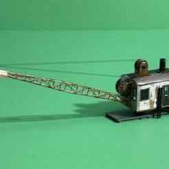 FLAT CAR CRANE 1:87 HO SCALE