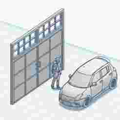 Garage door 8 1/64 scale