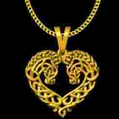 Heart wire horse pendant charm