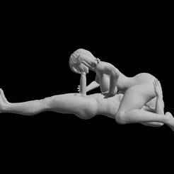 Hot couple girl and guy 69 3D model for printing