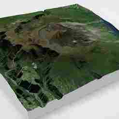 Mountain landscape Dolomieu Crater Saint Philippe Reunion France