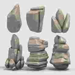 Rock Pack – 6 Stone Models for Printing Vol.1