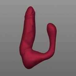 Sculpted cock, with anal plug