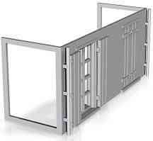 Shop Middle Floor module (short version) (Left shutters open) 1/87 scale