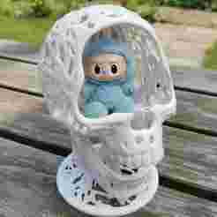 SKULL HALLOWEEN CHAIR FOR LABUBU