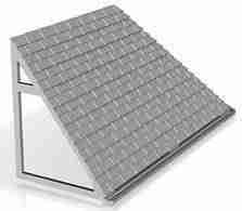 slate tile roof with hip roof right end for shop/house 1/152 scale