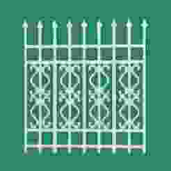 WROUGHT IRON FENCE 1:12 DOLLHOUSE