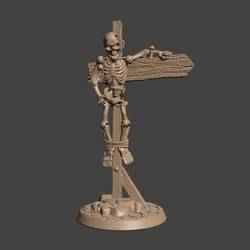 28mm Undead Skeleton Sign / Signpost