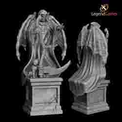 LegendGames - Death Statue on a plinth. with a cat. of course.
