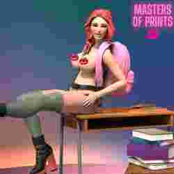 SCHOOLGIRLS - TIFFANY- NSFW - EROTIC MINIATURE 75 MM SCALE