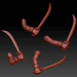 Coftyr and Gwynt Sword and SMG Arms