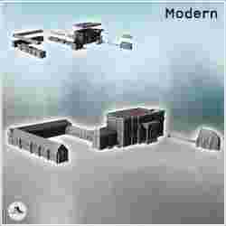 Set of buildings of the Château de Bénouville (Calvados, Normandy, France) - Modern WW2 WW1 World War Diaroma Wargaming RPG Mini Hobby