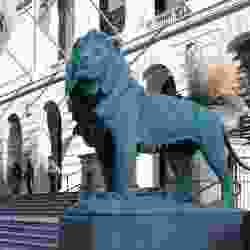 Iconic Lion at the Steps of the Art Institute of Chicago (south)