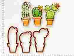 SET 3 CORTADORES CACTUS