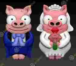 Simpsons Piggy Cufflinks