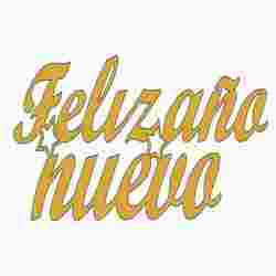 Letrero Feliz año nuevo