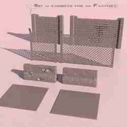 Set of 8 objects for the factory