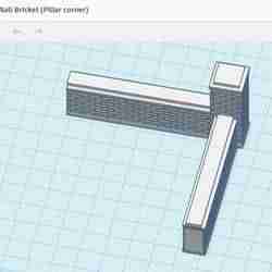 Boundary Wall (Pillar corner puzzle) 1:64 scale