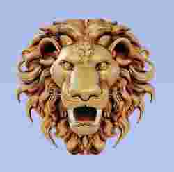 Golden Lion Head - Door Decoration
