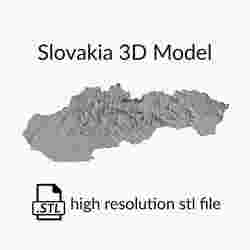Slovakia Topographic Map - 3D Terrain Elevation - Relief 3D Map of Slovakia