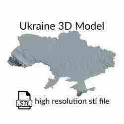 Ukraine Topographic Map - 3D Terrain Elevation - Relief 3D Map of Ukraine
