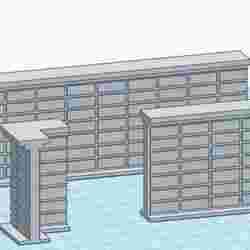 Boundary Wall 7 (Group) 1:64 scale