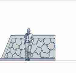 Boundary Wall 9 (Pillar corner puzzle) 1:64 scale