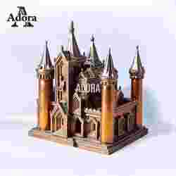 intricate gothic castle 3d model for tabletop and decor