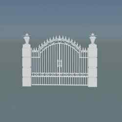 3D Printable Modern Gate Design for Home Architecture