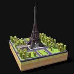 Eiffel Tower illustration Diorama