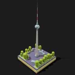 Toronto CN Tower Diorama