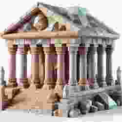 Low-Poly Ancient Temple