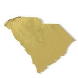 South Carolina Topographic Map – 3D Model for 3D Printing & CNC Carving