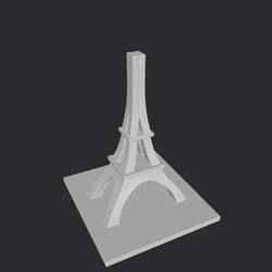Eiffel Tower Minimalist 3D Model