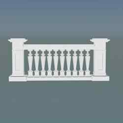 3D Model Balcony Railing