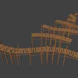 RUST WOODEN WALKWAYS 3D PRINT STL