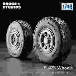 1/48 P-47N Wheels - Oval Tread "A" - DS48006