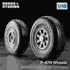 1/48 P-47N Wheels - Radial Tread "B" - DS48009