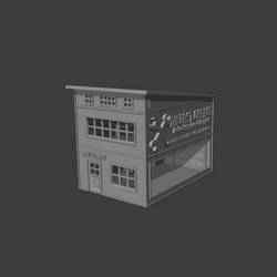 1:64 Scale Office & Showroom - Small - One Piece (With Optional Roof)